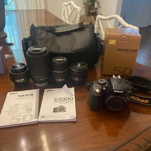 Nikon D3300 Digital Camera and accessories